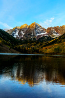 Maroon Bells just after Sunrise